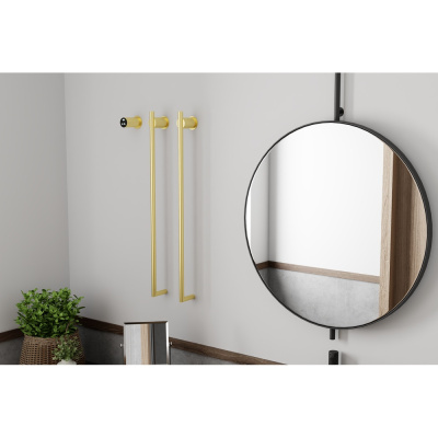 Полотенцесушитель электрический Terminus Рондо П2 35х76, брашированное золото 4670078568168 фото в интернет-магазине Русалия