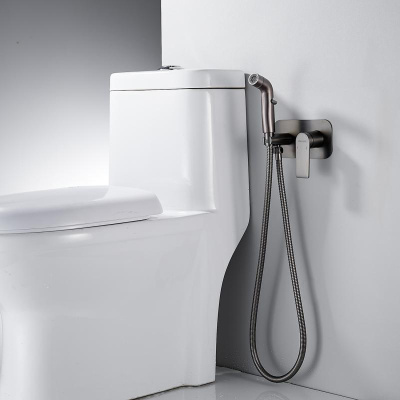 Гигиенический душ со смесителем Shevanik S4105T, оружейная сталь фото в интернет-магазине Русалия