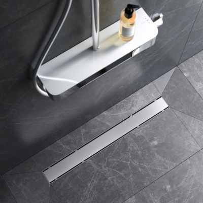 W02SC-U11-070-04SB PrimeFlow Трап для душа линейный универс затвор Tile 70см цвет сталь мат Am.Pm фото в интернет-магазине Русалия
