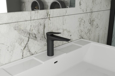 Смеситель для умывальника,черный RUSH Nevis (NE1735-12black) фото в интернет-магазине Русалия