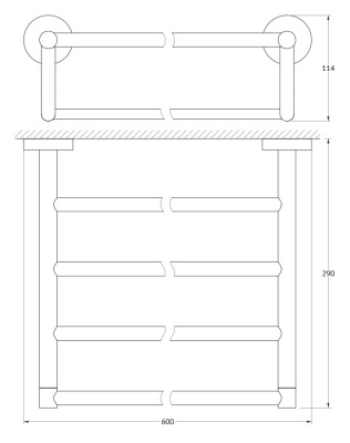 Полка для полотенец со штангой 60 см HAR 033 Harmonie Artwelle фото в интернет-магазине Русалия
