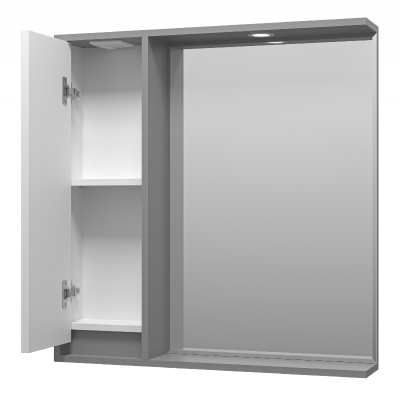 Зеркальный шкаф Balaton 80 левый (комбинированный) BAL-04080-01-01Л Brevita фото в интернет-магазине Русалия