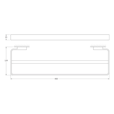 Штанга для полотенца двойная 45 см 831145A Regen Artwelle фото в интернет-магазине Русалия