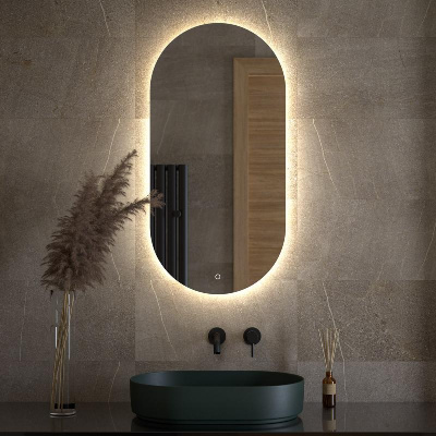 Зеркало с LED-подсветкой настенное OPTI DEFESTO 50x100 см, DF 2904S фото в интернет-магазине Русалия