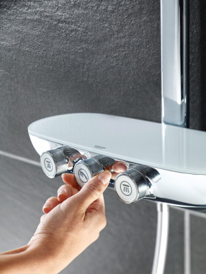 Душевая система с термостатом Rainshower System SmartControl 360 DUO 26250000 Grohe фото в интернет-магазине Русалия