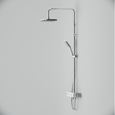 F078F700 Func, душ.система: см-ль-полка д/ванны/душа, душ.штанга, верхн. душ квадр., ручн.душ, хром фото в интернет-магазине Русалия