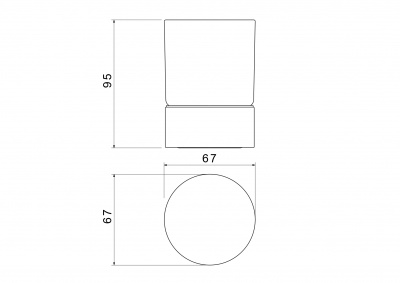 Стакан настольный AQUATEK AQ4428CR ЛИРА фото в интернет-магазине Русалия