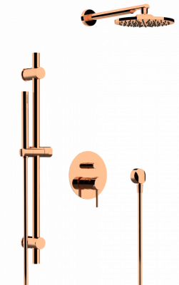 Душевая система Remer X Style X09S01ORL, медь глянцевая фото в интернет-магазине Русалия
