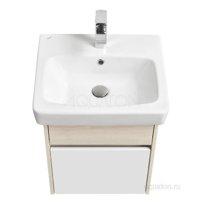 Тумба под раковину AQUATON Верди PRO 50 белый, ясень фабрик 1A195901VDAV0 фото в интернет-магазине Русалия