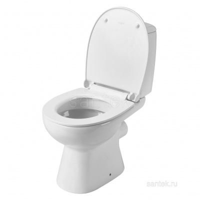 Унитаз - компакт с сиденьем микролифт slim Цезарь 1WH302415 Сантек фото в интернет-магазине Русалия