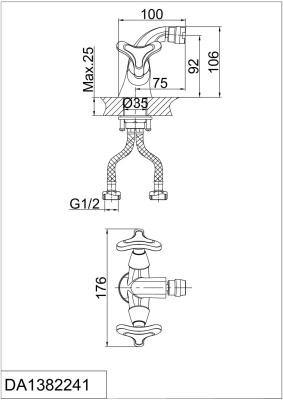 Смеситель для биде DK Hessen Goethe (DA1382241) фото в интернет-магазине Русалия