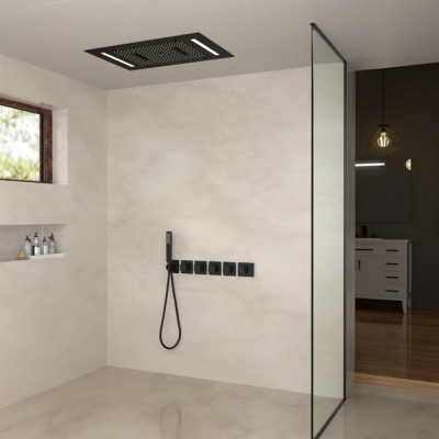 Душевая система встроенная с термостатом Timo Petruma черный (SX-5229/03SM) фото в интернет-магазине Русалия