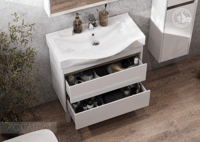 Тумба под раковину AQUATON Нортон 80 белая 1A248901NT010 фото в интернет-магазине Русалия