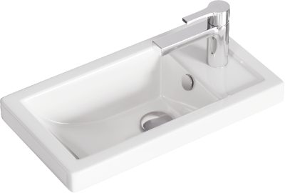 Подвесная тумба 45  Urban белый URB0145W + умывальник Фостер 450 4640021065907 Aqwella фото в интернет-магазине Русалия