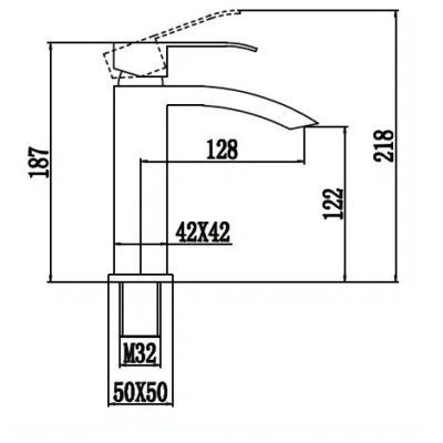 Смеситель для раковины Fmark FS8601, сатин фото в интернет-магазине Русалия