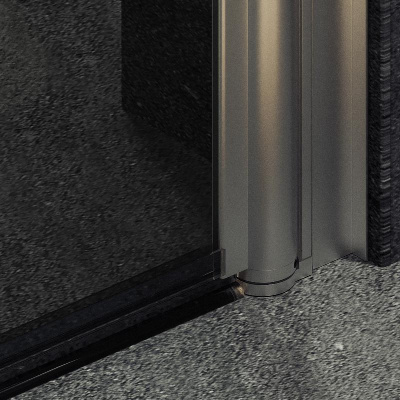 Душевая дверь на монопетле 1980*600 Стекло 6 мм Графит MGD-812-5 Maybah Glass фото в интернет-магазине Русалия