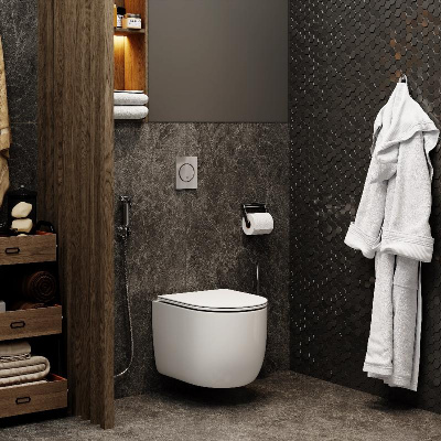 Унитаз OGLIO Aria подвесной безободковый Ceruttispa CT8909 (485x365x350) фото в интернет-магазине Русалия