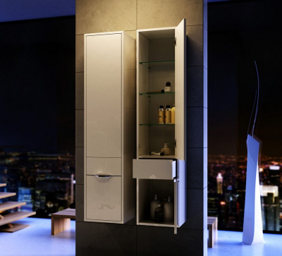 Пенал 33 Правый. белый Mal.05.03/R  Malaga Aqwella фото в интернет-магазине Русалия