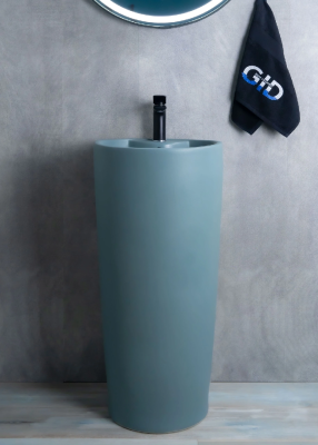 Раковина напольная Gid Nb131gm (зеленая хаки) фото в интернет-магазине Русалия