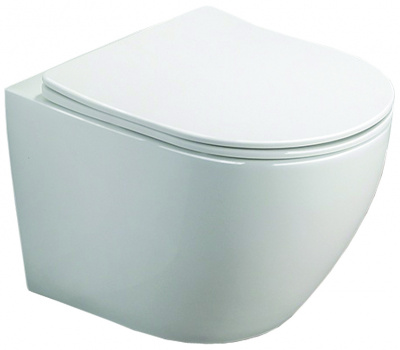 Унитаз подвесной безободковый Grado Торнадо с сиденьем микролифт AZ-0046-UQ Azario фото в интернет-магазине Русалия