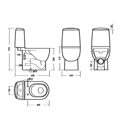 Унитаз Best Comfort с сиденьем микролифт WC.CC/Best/2-DM/WHT.G/S1 Sanita Luxe фото в интернет-магазине Русалия