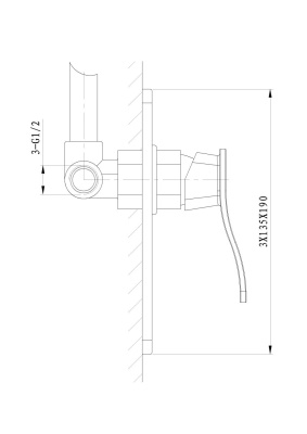 Смеситель для душа встраиваемый WONZON & WOGHAND NAVIA, Хром (WW-184700-CR) фото в интернет-магазине Русалия