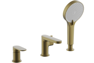 Смеситель для ванны BELZ на борт золотой (B66713-5) фото в интернет-магазине Русалия