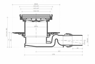 Точечный трап Pestan Confluo Standard 15х15 White Glass (13000096) фото в интернет-магазине Русалия