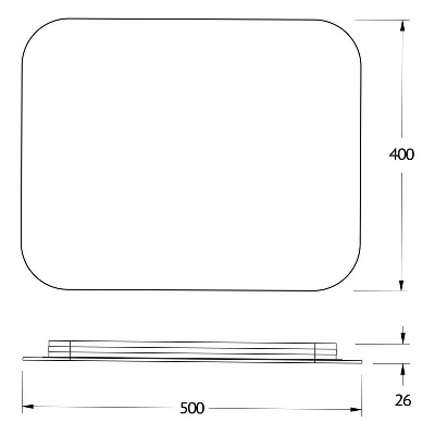 Зеркало  с LED-подсветкой настенное OPTI DEFESTO 50x40 см, DF 2801RH фото в интернет-магазине Русалия