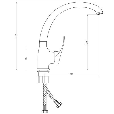 Смеситель Славен для кухни Дача В (СЛ-ОД-В22) фото в интернет-магазине Русалия