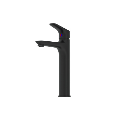 770250301 Jupiter, смеситель для умывальника высокий, черный фото в интернет-магазине Русалия