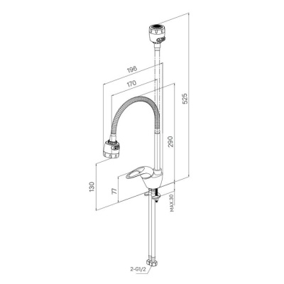 Смеситель для кухни Milardo (M05SB2FM05) фото в интернет-магазине Русалия