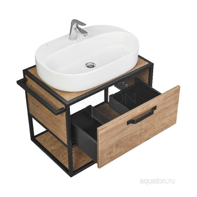 Тумба под раковину AQUATON Лофт Фабрик 65 дуб кантри 1A242301LTDY0 фото в интернет-магазине Русалия