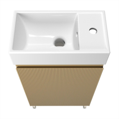 Тумба с раковиной WC Area 40 см матовый бежевый 221803003 Wellsee фото в интернет-магазине Русалия