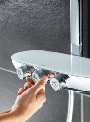 Душевая система с термостатом Rainshower System SmartControl 360 DUO 125550 Grohe фото в интернет-магазине Русалия