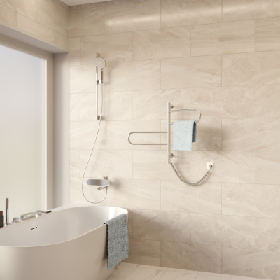 Полотенцесушитель электрический Vincea VTD-1R1CE 44x60, хром, таймер фото в интернет-магазине Русалия