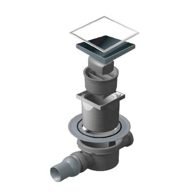 Точечный трап Pestan Confluo Standard 10х10 Dry Black Glass (13000102) фото в интернет-магазине Русалия