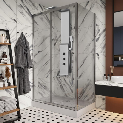 Панель SELLA S душевая из нержавеющей стали Ceruttispa CT9990, цвет серебро фото в интернет-магазине Русалия