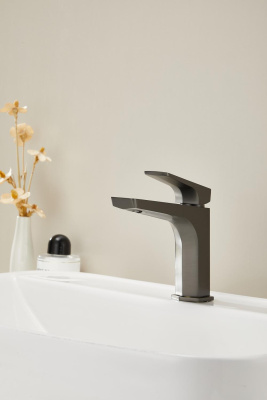 Смеситель для раковины HAIBA оружейная сталь (HB10726-3) фото в интернет-магазине Русалия