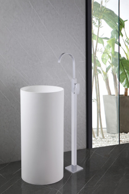 Смеситель ABBER Wasserfall AF8640 напольный для раковины, хром фото в интернет-магазине Русалия