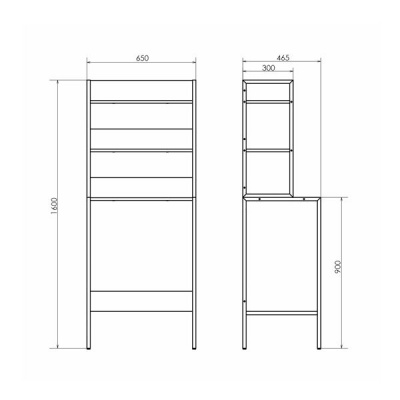 Стеллаж для стиральной машины Comforty дуб тёмно-коричневый фото в интернет-магазине Русалия