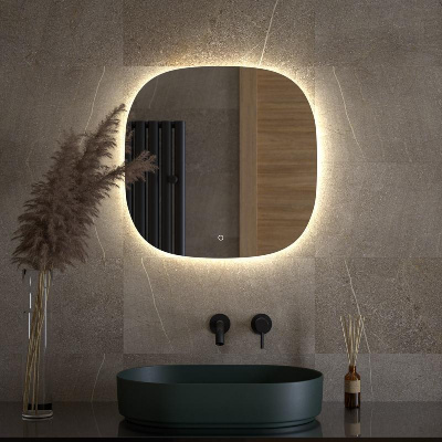 Зеркало с LED-подсветкой настенное OPTI DEFESTO 60x60 см, DF 2849S фото в интернет-магазине Русалия