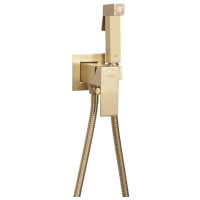 Гигиенический душ со смесителем встраиваемый Hansberge H3077MG, матовое золото фото в интернет-магазине Русалия