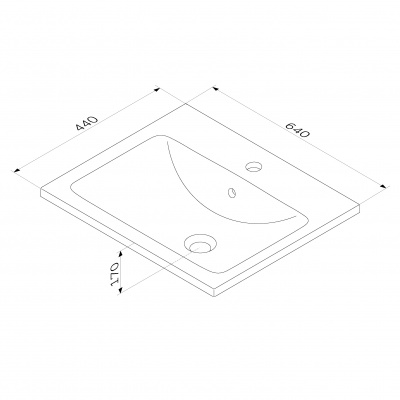 M85AWCC0652WG64 X-Joy, Раковина мебельная, керамическая, 65 см, встроенная, цвет: белый, глянец Am.Pm фото в интернет-магазине Русалия