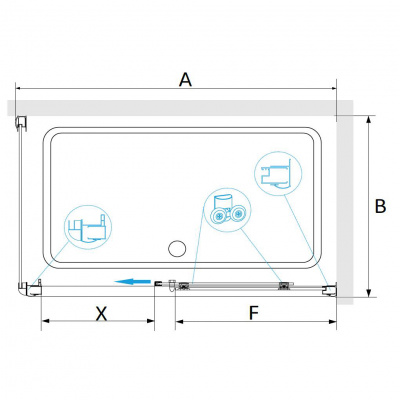Душевой уголок RGW PA-245B 80х100, стекло - прозрачное, профиль черный фото в интернет-магазине Русалия