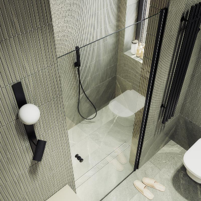 Душевая дверь на монопетле 1980*600 Стекло 6 мм Бесцветное MGD-809-6 Maybah Glass фото в интернет-магазине Русалия