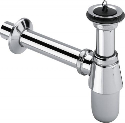 Металлический хромированный сифон для раковины 366681 Viega фото в интернет-магазине Русалия