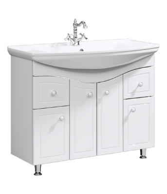 Напольная тумба 105 Franchesca белый FR0110 + умывальник Стиль 1050 4620008197340 Aqwella фото в интернет-магазине Русалия