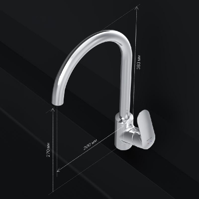 F8007100 Like смеситель для кухни, хром, шт. фото в интернет-магазине Русалия