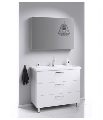 Напольная тумба 100 Manchester белый MAN01103 + умывальник Фостер 1000 4640021065204 Aqwella фото в интернет-магазине Русалия